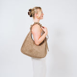 Scrunch Schoudertas - Groot, Taupe