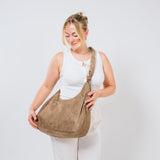 Scrunch Schoudertas - Groot, Taupe