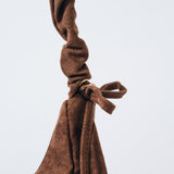 Scrunch schoudertas – klein, donkerbruin