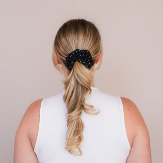 Scrunchies Zwarte Polkadot Bundel (3-pack)