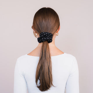 Scrunchies Zwarte Polkadot Bundel (3-pack)