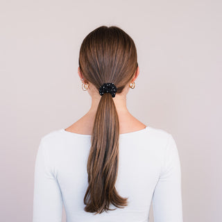 Scrunchies Zwarte Polkadot Bundel (3-pack)