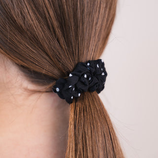 Scrunchies Zwarte Polkadot Bundel (3-pack)
