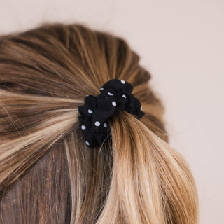 Scrunchies Zwarte Polkadot Bundel (3-pack)