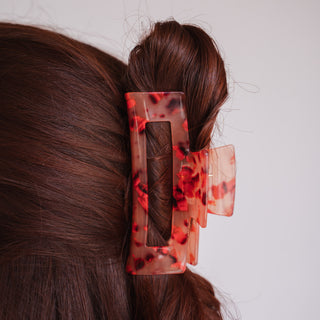 Karmijnrode haarclip