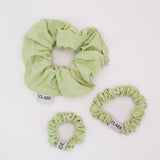Groene katoenen scrunchies-bundel (3 stuks)