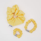 Gele katoenen scrunchies bundel (3 stuks)