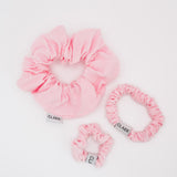 Roze Katoenen Scrunchies Voordeelbundel (3 stuks)