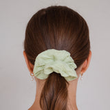 Groene katoenen scrunchies-bundel (3 stuks)
