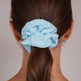 Blauwe Katoenen Scrunchies Bundel (3-pack)
