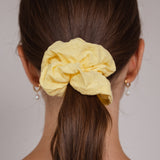 Gele katoenen scrunchies bundel (3 stuks)