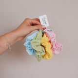 Scrunchies Pastel Katoen Bundel (4-pack)