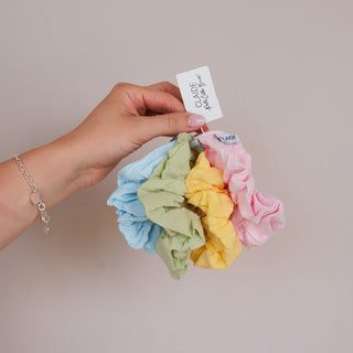 Scrunchies Pastel Katoen Bundel (4-pack)