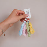 Mini Scrunchies Pastel Katoen Bundel (4 stuks)