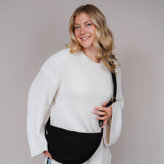 Cord Crossbodytas zwart