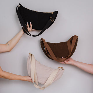 Cord Crossbodytas zwart