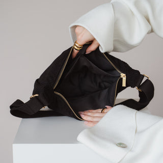 Cord Crossbodytas zwart